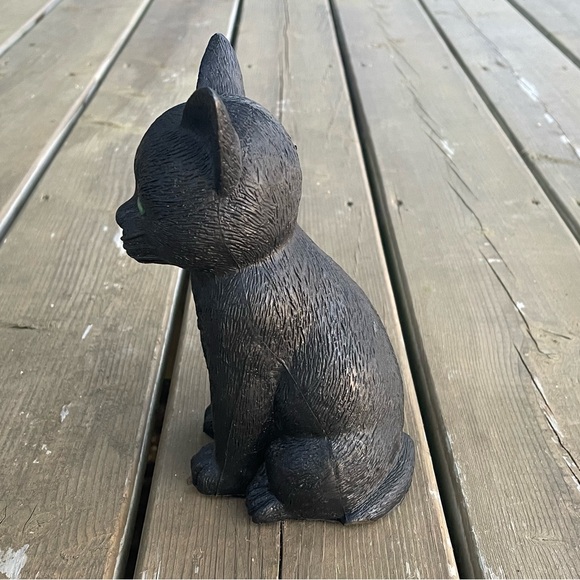 Momentum Brands Black Cat Kitten Hard Plastic Halloween Decoration Made in China - Picture 5 of 14